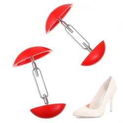 QESSUVNC 1 Paar Mini Schuhformer-halter Einstellbar Schuhformer Schuhspanner Schuhspanner Damen Schuhspanner Schuhdehner Verstellbarer Schuhspanner Kunststoff Schuhspanner Kunststoff (rot) von QESSUVNC