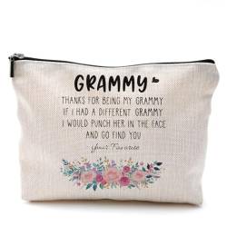 QGFM Lustige Make-up-Kosmetiktasche – Grammy Muttertagsgeschenke, Grammy-Geschenke von Enkelkindern, beste Grammy-Geschenke, Grammy-Geschenke für Oma, kleine Make-up-Tasche für Geldbörse von QGFM