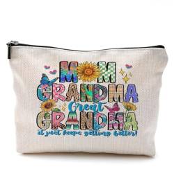 QGFM Make-up-Tasche für Oma, Großmutter, Aufschrift "I Just Keep Getting Better", tolles Geschenk für Großmutter, Geschenke für die Großmutter von QGFM