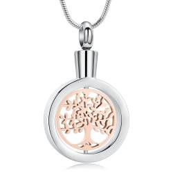 QGJNSGC Einäscherungs-Schmuck Baum des Lebens Urne Halsketten für Asche Keepsake Anhänger Geschenk für Frauen Männer von QGJNSGC