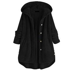 Ausgefallene Blazer Damen Skijacke Damen Outlet Damen MäNtel Regenmantel Damen 80Er KostüM Leichte Steppweste Damen Grauer Mantel Lange Jacken Lammfellweste Damen Windbreaker Damen (a-Schwarz, L) von QHDDP