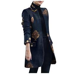 Derbe Jacke Damen Fahrradweste Damen FasnachtskostüMe Extrem Warme Winterjacke Damen Leoparden KostüM Dope Skijacke Damen Damenjacke FrüHjahr Mantel Damen Schwarz Warme Daunenjacke（Blau,XXL） von QHDDP