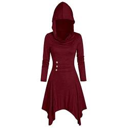 Herbst Und Winterkleid Damen Kurz Hochzeitskleid Langarm Mutter Tochter Kleid Lange Festliche Kleider Kleider Brautmutter Herbst Und Winter Cocktailkleider GrüN Zweiteiler Rock （Wein-a,4XL） von QHDDP