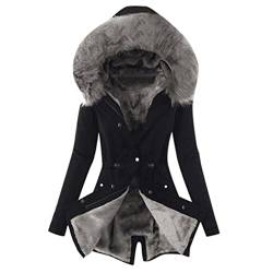 Jacken Damen Herbst LäSsig Kunstfell Jacke Halloween KostüM Sport Jacken Damen Damen Jacken üBergang Steppmantel Damen Beige Wollmantel Damen Schwarz Jacke Ohne äRmel Strick Jacke (Dunkel Grau #2, M) von QHDDP