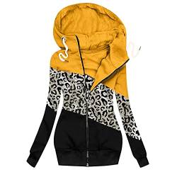 QHDDP Damen Jacken Winter Jacken Damen Haus des Geldes Anzug äRmellose Westen Coole KostüMe Jeansjacke Karojacke Damen üBergangsjacke Damen Beige Winterjacke Motorradjacke Herbst Und(C Gelb,XL) von QHDDP