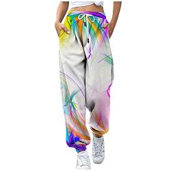 QHDDP Sexy Leggings Damen Skilanglauf Hose Damen Latex Leggings Cargp Hose Kurze Jogginghosen Damen XXXL Jogginghosen Set 110 1-Violett XXL von QHDDP