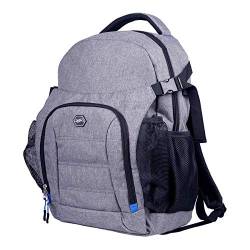 QHP b.v. Reitrucksack | 20 Liter Inhalt | Praktischer Rucksack | Bequemes Tragen | Vielseitig einsetzbar | Große Reißverschlusstasche | inkl. Netztaschen (Grau) von QHP b.v.