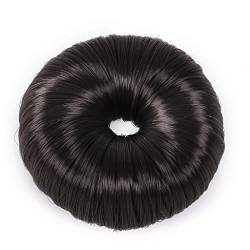 QHP Duttkissen Donut Deluxe Knotenrolle Haarknoten Knotenring blond braun schwarz (Schwarz) von QHP