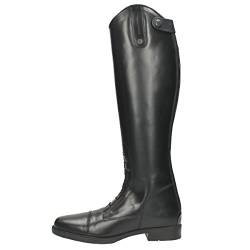 QHP Leder-Reitstiefel Julia für Kinder Schwarz Normale Wadenweite (39) von QHP