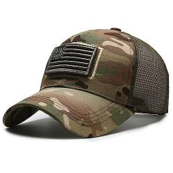 QI YUAN Camouflage Mesh Cap Basecap Herren Sommer Baseballcap Kappe Snapback Trucker Cap (Camouflage-2) von QI YUAN