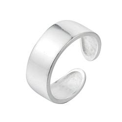 Chandler Daumenringe für Damen Herren Mädchen Zehenring Einfache Offener Bandring Verstellbare Größe 925 Silber Ringe Minimalistischer Schmuck von QIAMNI Chandler