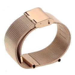 QIANHUI Universelles Milanse Armband 12 14 16 18 20mm 22 mm 24mm (Color : Rose gold, Size : 12mm) von QIANHUI