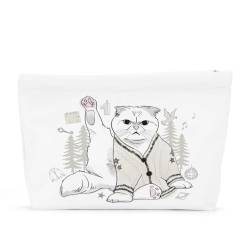 Katzengeschenke für Katzenliebhaber, niedliche Katze, Make-up-Tasche, inspiriert, Musikliebhaber, Geschenke, Fan, Sänger, Merch, Freundschaft, Geschenke für Frauen, Katze, Mutter, Katze, Kollegen, von QIBAJIU