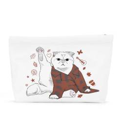 Katzengeschenke für Katzenliebhaber, niedliche Katze, Make-up-Tasche, inspiriert, Musikliebhaber, Geschenke, Fan, Sänger, Merch, Freundschaft, Geschenke für Frauen, Katze, Mutter, Katze, Kollegen, von QIBAJIU