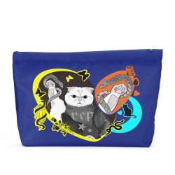 Katzengeschenke für Katzenliebhaber, niedliche Katze, Make-up-Tasche, inspiriert, Musikliebhaber, Geschenke, Fan, Sänger, Merch, Freundschaft, Geschenke für Frauen, Katze, Mutter, Katze, Lady, Seele, von QIBAJIU