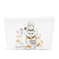 Katzengeschenke für Katzenliebhaber, niedliche Katze, Make-up-Tasche, inspiriert, Musikliebhaber, Geschenke, Fan, Sänger, Merch, Wertschätzung, Geschenke für Frauen, Katze, Mutter, Katze, Enkelin, von QIBAJIU