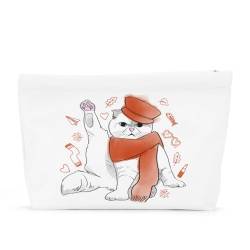 Katzengeschenke für Katzenliebhaber, niedliche Katze, Make-up-Tasche, inspiriert, Musikliebhaber, Geschenke, Fan, Sänger, Merch, Wertschätzung, Geschenke für Frauen, Katze, Mutter, Mädchen, Kollegen, von QIBAJIU