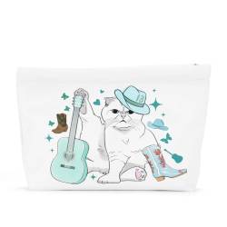 Katzengeschenke für Katzenliebhaber, niedliche Katze, Make-up-Tasche, inspiriert, Musikliebhaber, Geschenke, Fan, Sänger, Merch, Wertschätzung, Geschenke für Frauen, Katze, Mutter, Tochter, von QIBAJIU