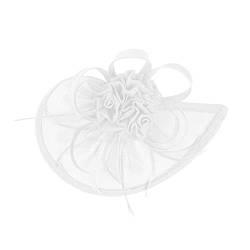 Fascinator Damen Women's Vintage Accessories Hochzeit Braut Kopfschmuck Kopfschmuck Feather Veil Mesh Headband 1950s Vintage Fascinator Hat von QIFLY