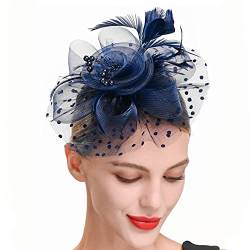 Fascinator Damen Women's Vintage Accessories Party Hat Headwear Elegant Cocktail Wedding Headbands for Women Girls Fascinator Hair Clip von QIFLY