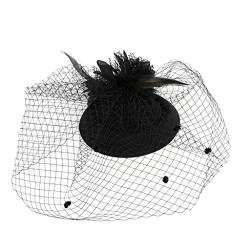 Fascinator Hochzeit Women's Tea Party Wedding Baseball Caps Wedding Church Party Hair Clip Halloween Costume 1920er Fascinator Stirnband von QIFLY