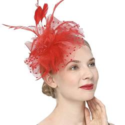 Fascinator Hut Damen Damen Fasching Kostüm Accessoires Vintage Banquet Headwear Fascinators Hat Headpiece Fascinator on Church Fascinator Hat von QIFLY