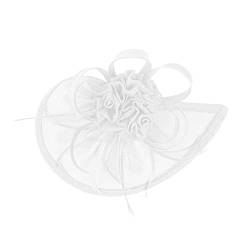 Fascinator Schwarz Damen Elegant Fascinator Haarreif Für Hochzeit Pillbox Schleier Hut Faux Feather Mesh Veil Hat Fascinator Hüte Für Frauen von QIFLY