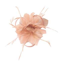 Fascinator Schwarz Damen Fasching Kostüm Zubehör Wedding Hat Feather Headband Costume Accessories for Women Fascinator Pill Box Hat Wedding Clip von QIFLY