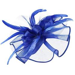 Kopfschmuck Fascinator Damen Elegant Fascinator Haarreif Für Hochzeit Wedding Bridal Fascinator Hat Flower Feather Tea Party Women Girls Hair Clip Cocktail Tee Party Hut von QIFLY