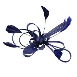 Kopfschmuck Fascinator Damen Fasching Kostüm Zubehör Vintage Banquet Headwear Fascinators Hat Flower Fascinator Feather Brooch Corsage Hair Clip Fascinator Wedding Hat von QIFLY