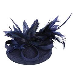 Kopfschmuck Fascinator Women's Elegant Summer Fascinator Bridal Hat Vintage Banquet Headwear Fascinators Hat Flower Feather Mesh Elegant Bridal Tea Party Hat Bunker Hat von QIFLY