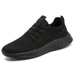 QIJGS Sportschuhe Herren Sneaker Running Laufschuhe Schwarze Schuhe Turnschuhe Wanderschuhe Straßenlaufschuhe Tennisschuhe Athletic Leicht Fitnesss Jogging Walking Fashion Slip on 46 von QIJGS