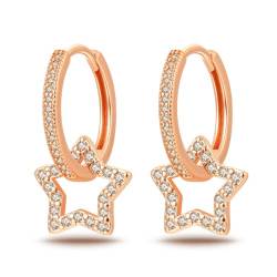 QIKAOLA 925 Sterling Silber Huggie Hoop Ohrringe für Frauen 14K Gold plattiert Kleine Hoop Ohrringe U-förmige Huggie-Ohrringe von QIKAOLA