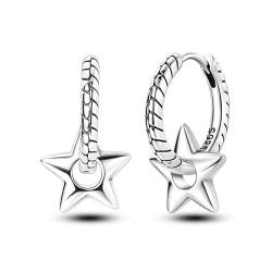 QIKAOLA 925 Sterling Silber Ohrringe für Frauen Bunte Creolen Ohrringe Hypoallergen Silber Creolen Ohrringe für Damen und Mädchen von QIKAOLA