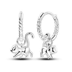 QIKAOLA 925 Sterling Silber Ohrringe für Frauen Bunte Creolen Ohrringe Hypoallergen Silber Creolen Ohrringe für Damen und Mädchen von QIKAOLA