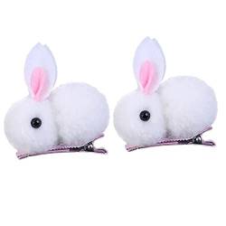 Koreanische Kinder Haarspangen Nette Kaninchen Haarspangen Winter Plüsch Bunny Zubehör Mädchen Haar Haarnadeln Stirnband von QILTON