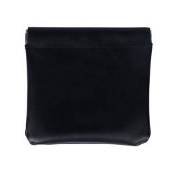 Pouchic – Personalisierte Leder-Organizer-Tasche, tragbare Tasche Kosmetiktasche, Mini-Jollywish Pouchic ohne Reißverschluss, selbstschließende Tasche für Damen, 1 Stück, Schwarz , 1PC von QILTON