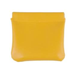 Pouchic – Personalisierte Leder-Organizer-Tasche, tragbare Tasche Kosmetiktasche, Mini-Jollywish Pouchic ohne Reißverschluss, selbstschließende Tasche für Damen, 1 Stück, gelb, 1PC von QILTON