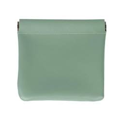 Pouchic – Personalisierte Leder-Organizer-Tasche, tragbare Tasche Kosmetiktasche, Mini-Jollywish Pouchic ohne Reißverschluss, selbstschließende Tasche für Damen, 1 Stück, grün, 1PC von QILTON