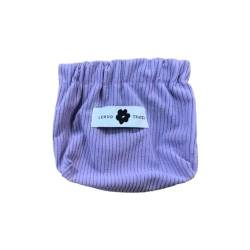 Tragbare Mini-Kosmetiktasche für Damen, kleine Tasche mit Quetschung für Make-up, Karten, Schmuckverschluss, violett, polyester fiber von QILTON