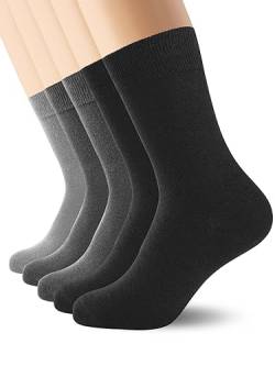 QINCAO 10/12 Paar Socken Herren Damen Atmungsaktive Sport Schwarz Baumwolle Lange Komfortbund Socks von QINCAO