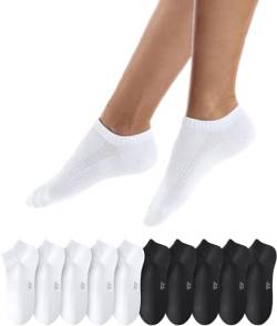 QINCAO Sneaker Socken Herren Damen 10 Paar Kurze Halbsocken Baumwolle Sportsocken Atmungsaktiv Laufsocken von QINCAO