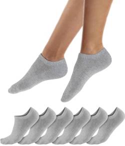 QINCAO Sneaker Socken Herren Damen 6 Paar Kurze Halbsocken Baumwolle Sportsocken Atmungsaktiv Laufsocken von QINCAO