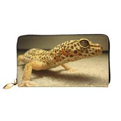 Sand Leopard Gecko Reißverschluss Leder Geldbörse für Frauen Clutch Tasche Reise Kartenhalter Geldbörse Geschenk Sand Leopard Gecko Einheitsgröße Modern, Sand Leopard Gecko, Einheitsgröße, Modern von QINGIXIN