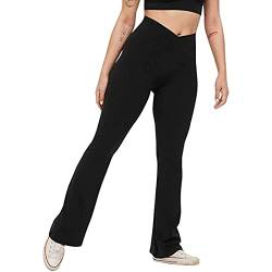 QINGMEN Frauen Workout Leggings Fitness Sport Laufen Yoga Sporthosen (Schwarz, M) von QINGMEN