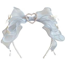 Harte Stirnbänder Breites Rutschfestes Spitzenschleifen Haarband Für Damen Perlen Stirnband Haarschmuck Schleifen Stirnbänder Für Mädchen von QINZTON