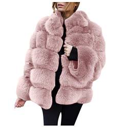 QIUhhpuy Winterjacke Damen Felljacke Kunstfell Warme Winter Mantel Parka Frauen Schöne Flauschige Jacke Faux Für Pelzjacke Pelzmantel Wintermantel Weste von QIUhhpuy