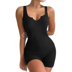 QKEPCY Body Damen Bodysuit Oberteil Body Sexy V Ausschnitt Jumpsuit Damenbody Schmal Bodysuits Tops Unterziehbody Elegant body für Frauen von QKEPCY