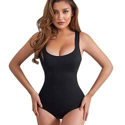 QKEPCY Body Shaper Damen Shapewear Bauchweg Stark Figurformender Bodysuit Miederbody Shaping Formende Body Bauchkontrolle Colombianas Jumpsuit (3XL-4XL) von QKEPCY