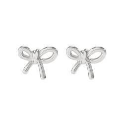 QKEPCY Bow Earrings Gold Silber Bogen Ohrstecker Ohrringe für Damen Schleifen Schmuck Frauen Schmuck Für Frauen Dame Mädchen Valentinstag Geschenke (Type F) von QKEPCY